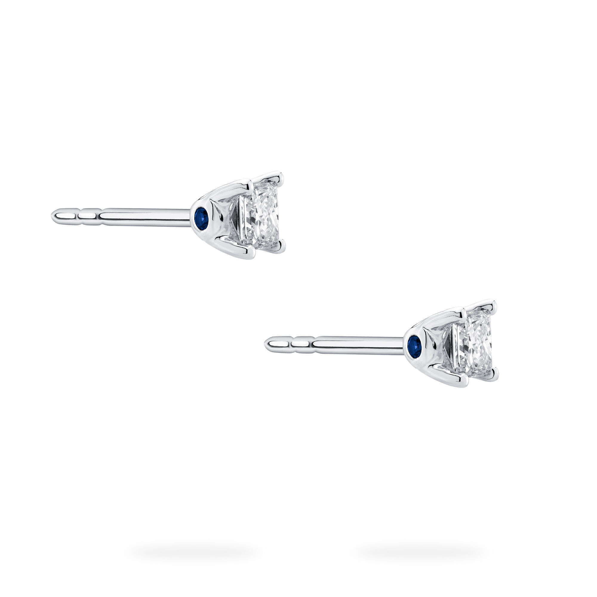Princess cut halo diamond earrings hot sale